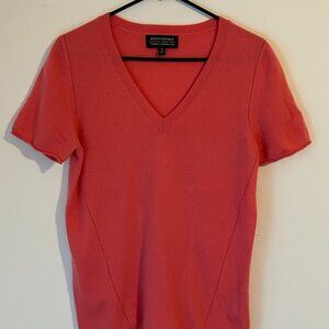 Pink Cashmere Short-Sleeved Sweater